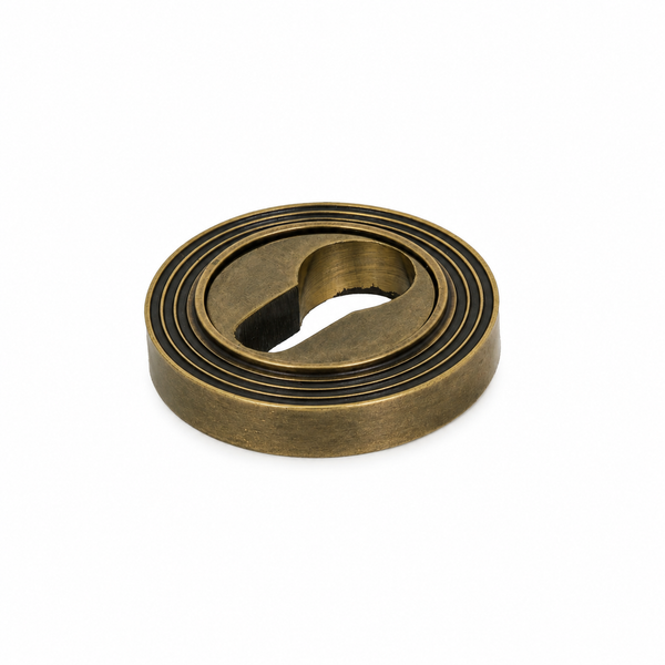  Burnished Brass Beehive Round Escutcheon