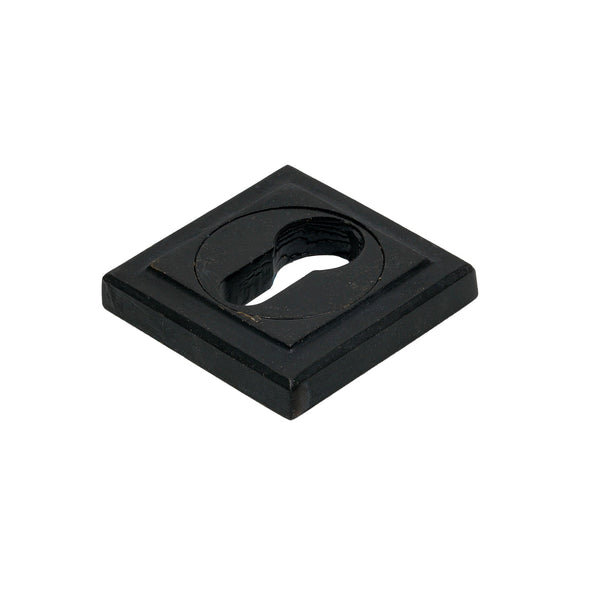 SHOW Black Euro Square Round Escutcheon