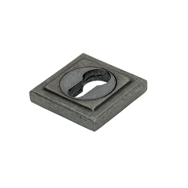 SHOW Pewter Euro Square Round Escutcheon