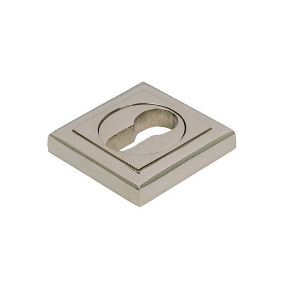 SHOW Polished Nickel Euro Square Round Escutcheon