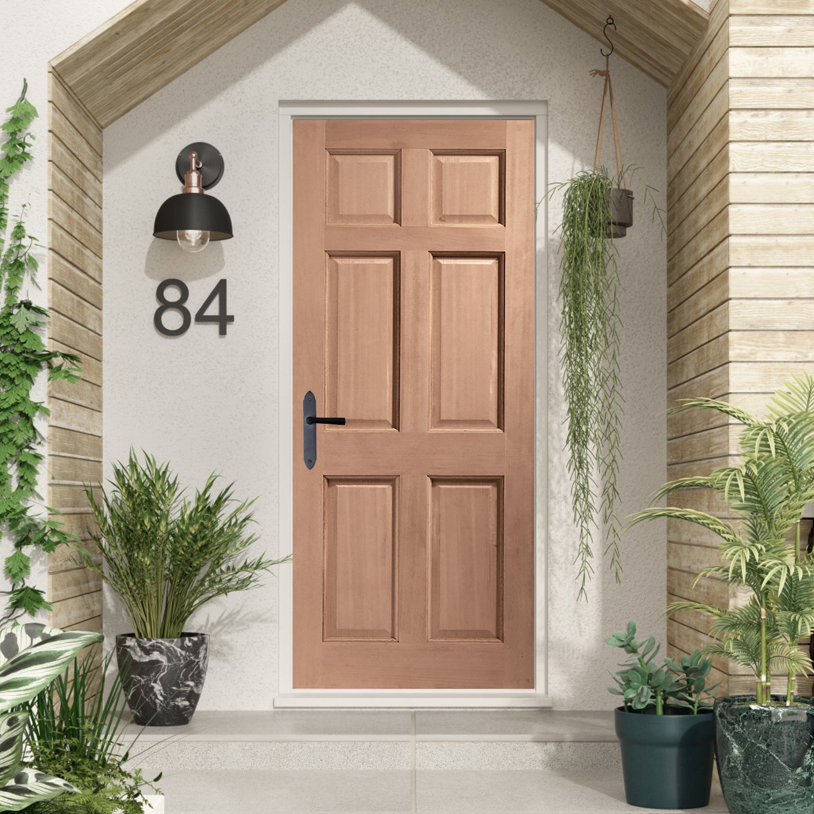 SHOW External Hardwood Colonial 6 Panel Door lifestyle