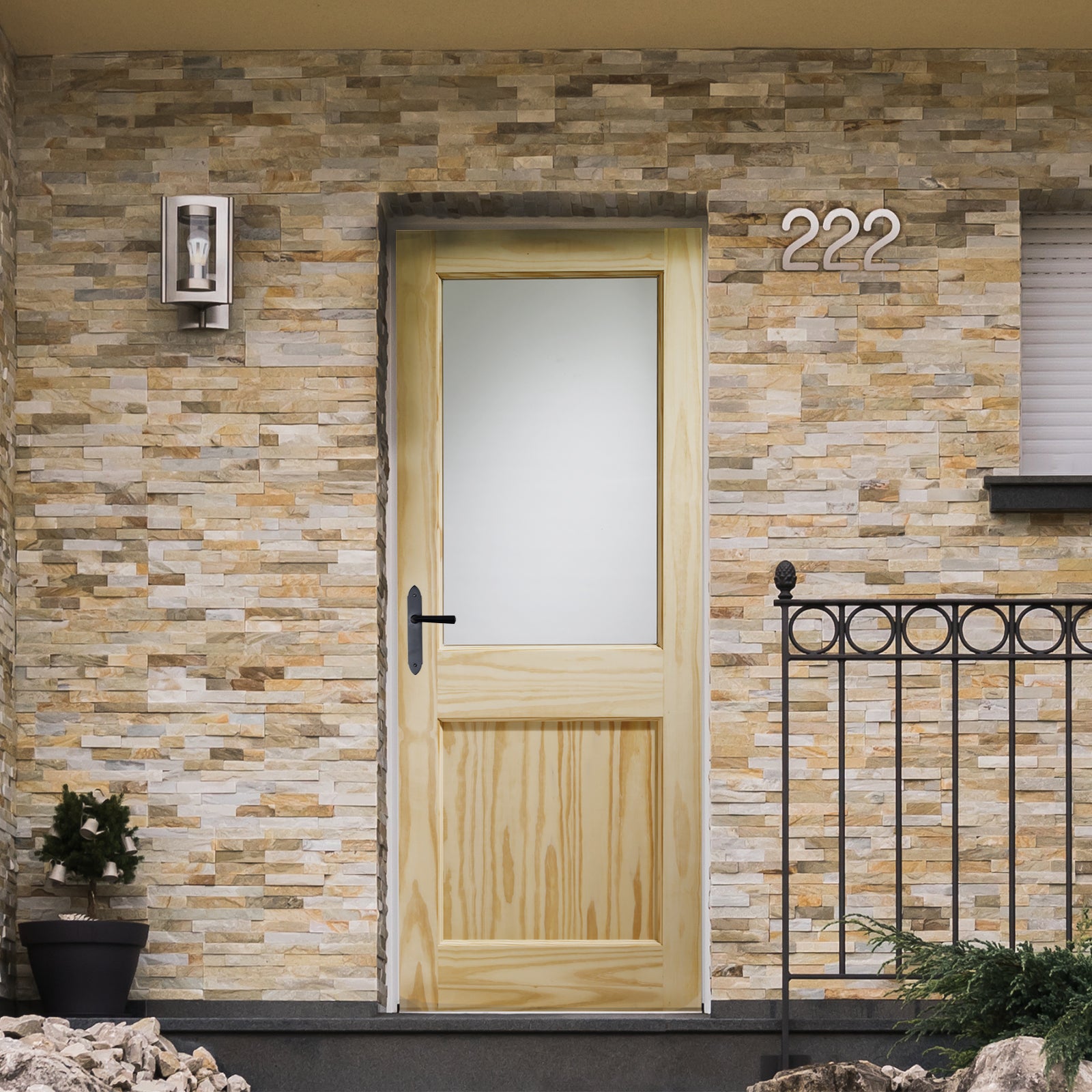 SHOW External Pine 2XG Door with Clear Glass lifestyle