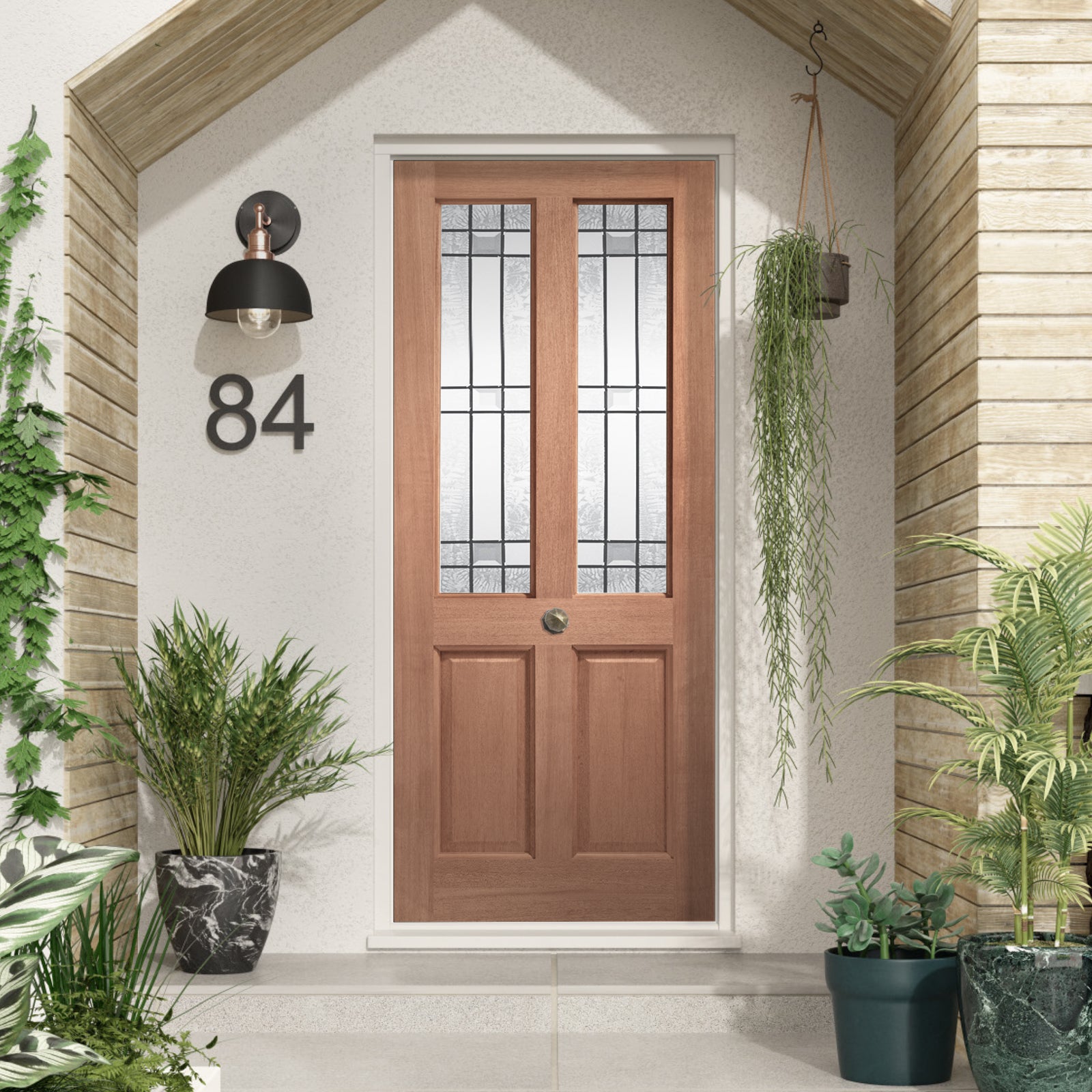 SHOW External Hardwood Malton Door with Double Glazed Drydon Glass lifestyle