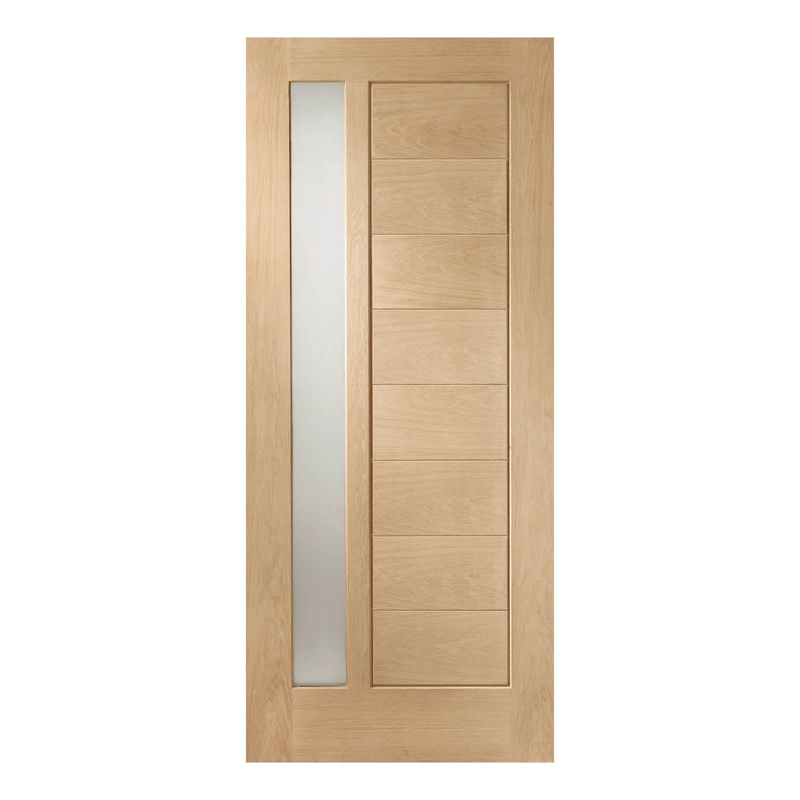 External Oak Modena M&T Door with Double Glazed Obscure Glass