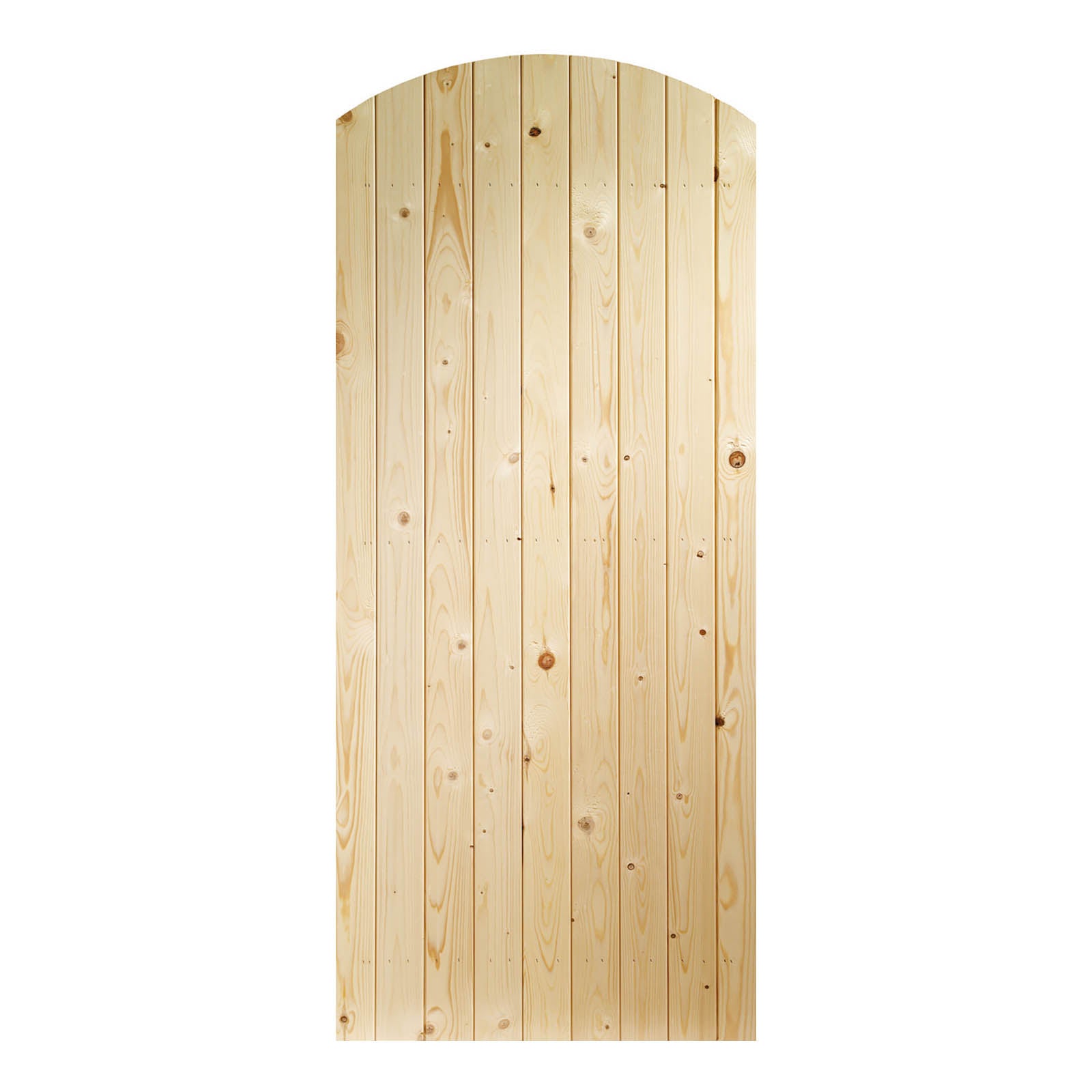 External Pine Ledged & Braced Arched Top Gate