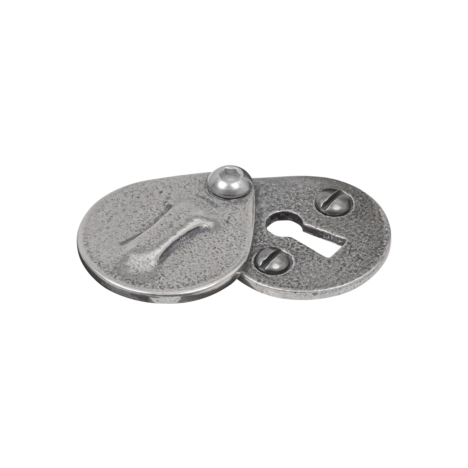 Pewter Oval Covered Escutcheon