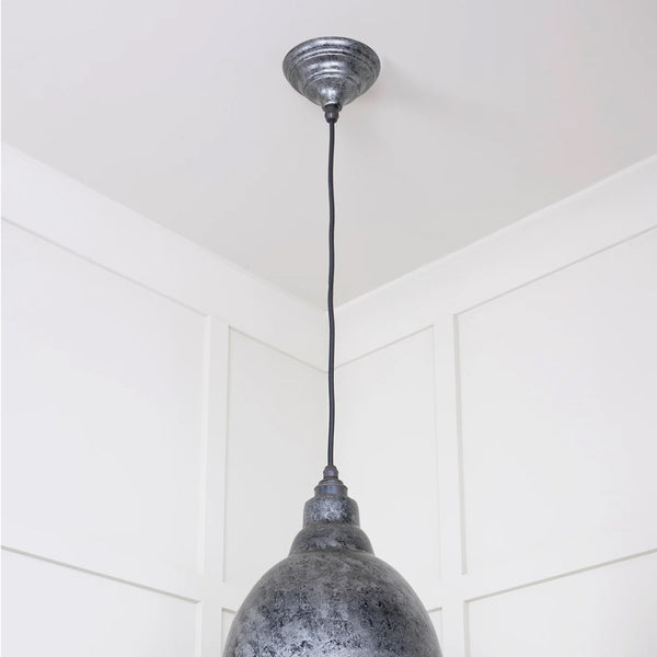  Detailed Closeup of Brindley Ceiling Light in Pewter