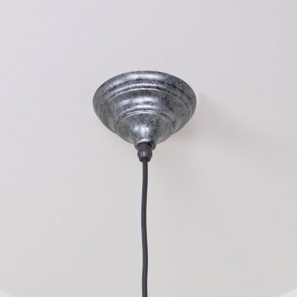  Detailed Closeup of Harborne Ceiling Light in Pewter