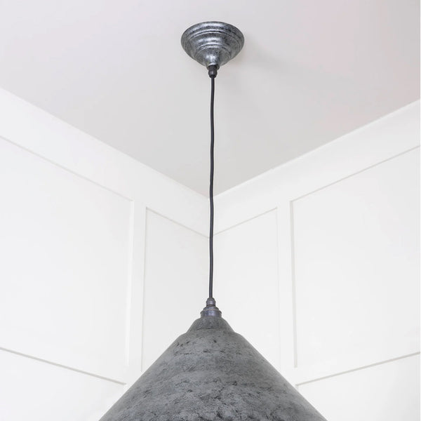  Detailed Closeup of Hockley Ceiling Light in Pewter
