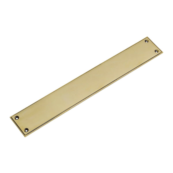 SHOW Antique Brass 425mm Art Deco Fingerplate