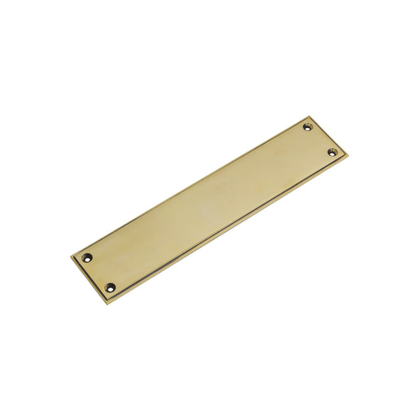 SHOW Antique Brass 300mm Art Deco Fingerplate