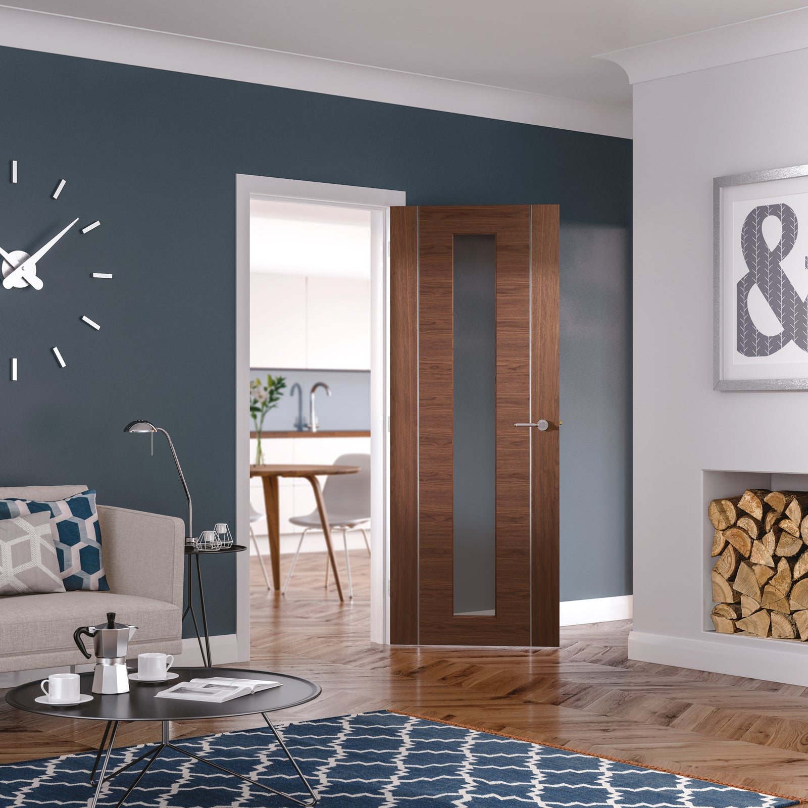 SHOW Internal Walnut Forli with Clear Glass lifestyle