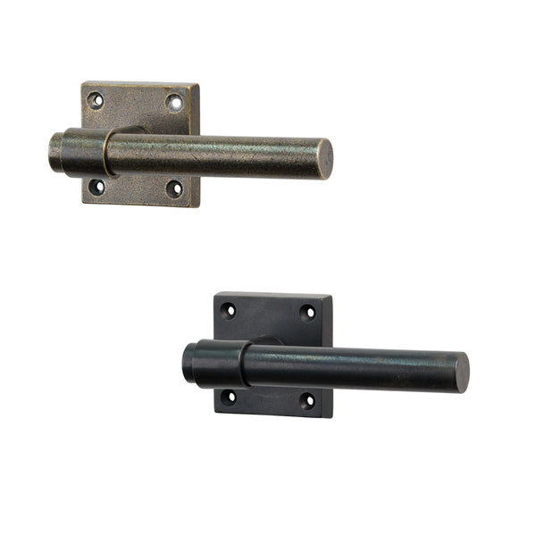 Variant image of Bronze Fountain Door Handle on Square Rose