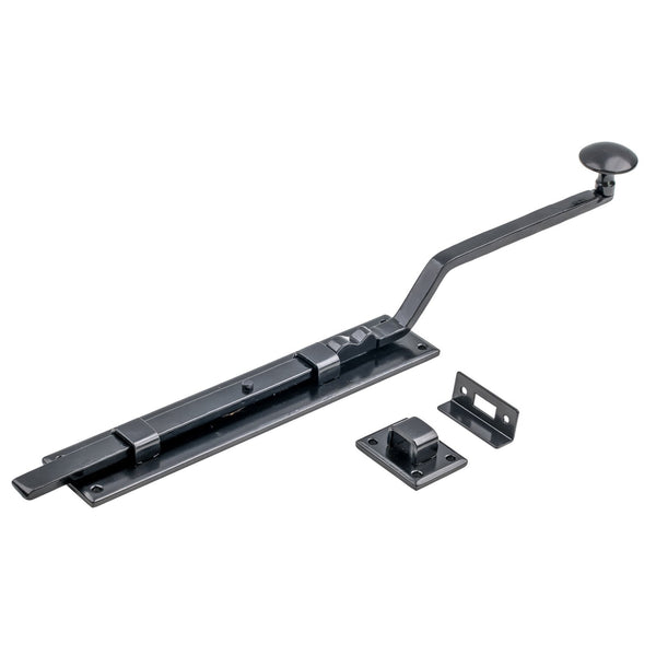French Door Bolt Black 10 Inch 