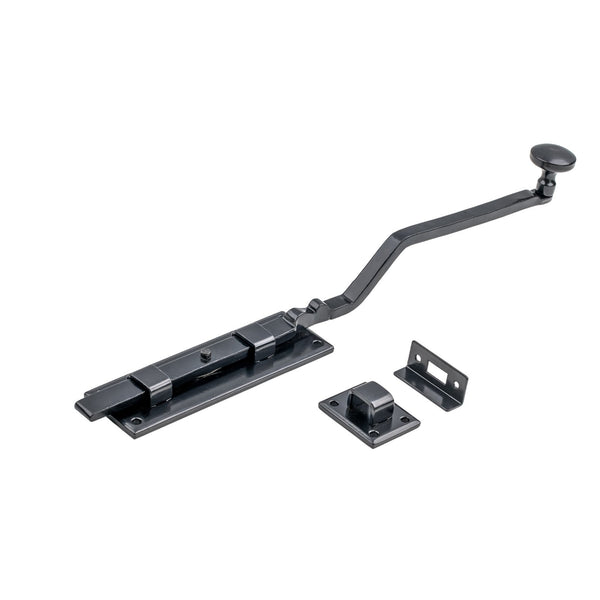 French Door Bolt Black 6 Inch 