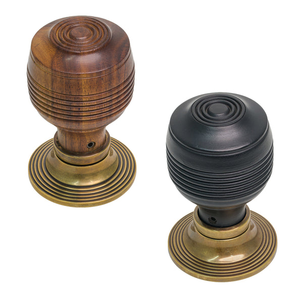 Georgian Door Knobs Rosewood & Ebonised