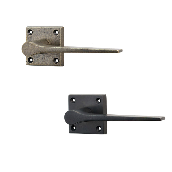 Variant image of Bronze Gio Door Handle on Square Rose