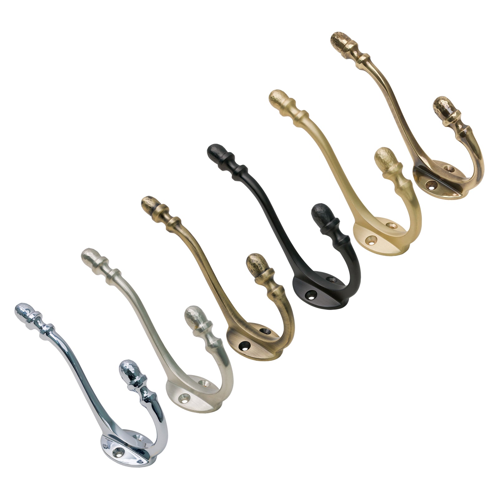 Acorn Coat Hook | Hammered Brass | Suffolk Latch Company