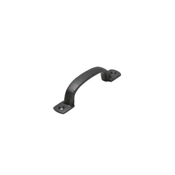  Image of 4 inch Matt Bronze Hammered D Handles