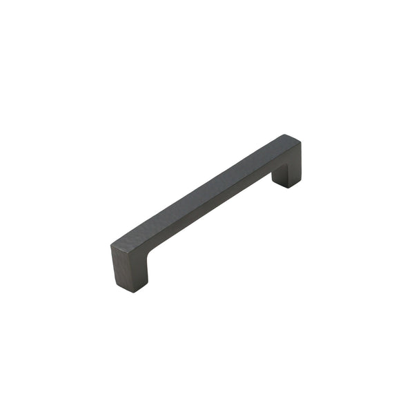 SHOW Image of 142mm Matt Bronze Hammered Square Pull Handles