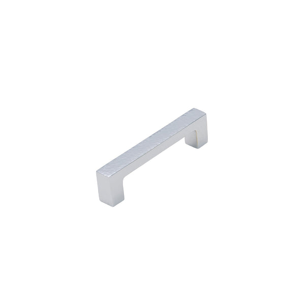  Image of 108mm Polished Chrome Hammered Square Pull Handles