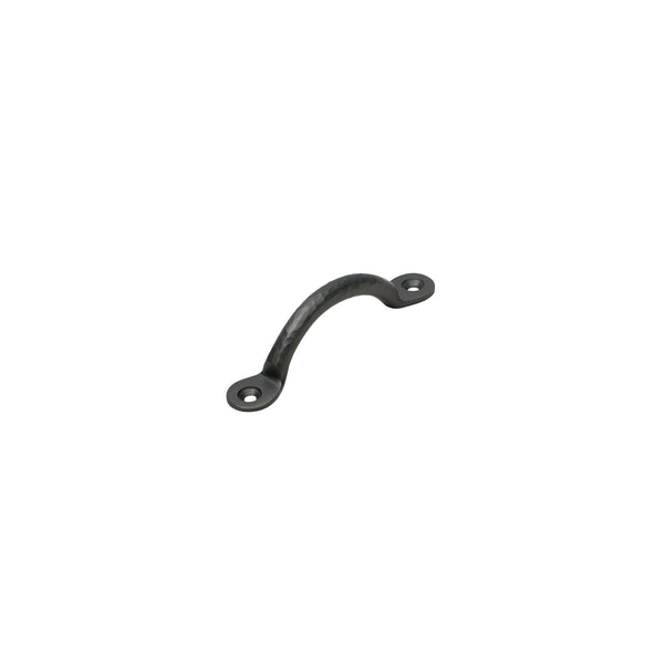  Image of 4 inch Matt Bronze Hammered Bow Handles