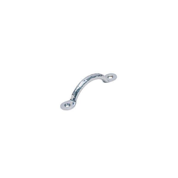  Image of 4 inch Polished Chrome Hammered Bow Handles