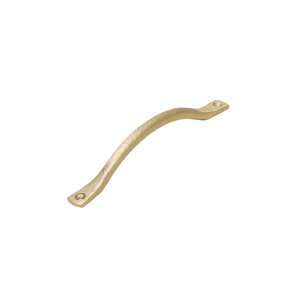 SHOW Image of Hammered Slim Bow Handle in Satin Brass finish