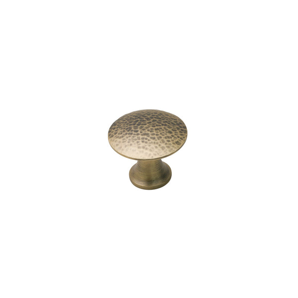  Image of 41mm Antique Brass Hammered Classic Cabinet Knobs