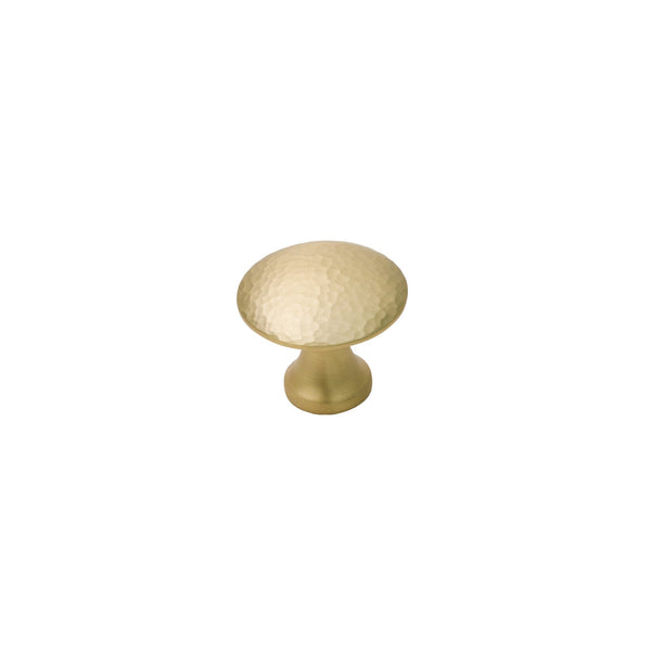 SHOW Image of 41mm Satin Brass Hammered Classic Cabinet Knobs