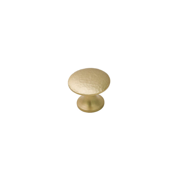  Image of 37mm Satin Brass Hammered Classic Cabinet Knobs