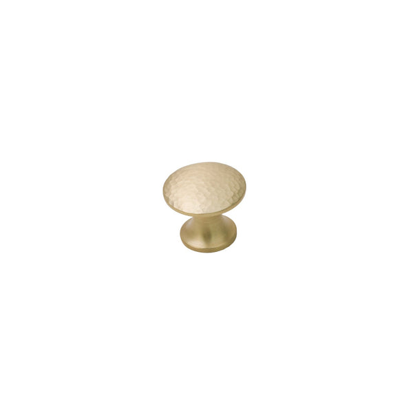  Image of 31mm Satin Brass Hammered Classic Cabinet Knobs