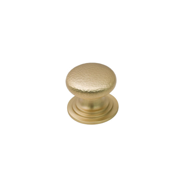  Image of 41mm Satin Brass Hammered Victorian Cabinet Knobs