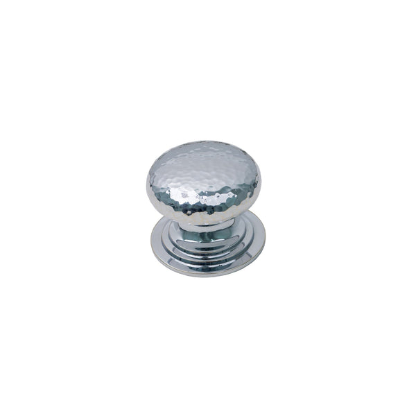  Image of 41mm Polished Chrome Hammered Victorian Cabinet Knobs