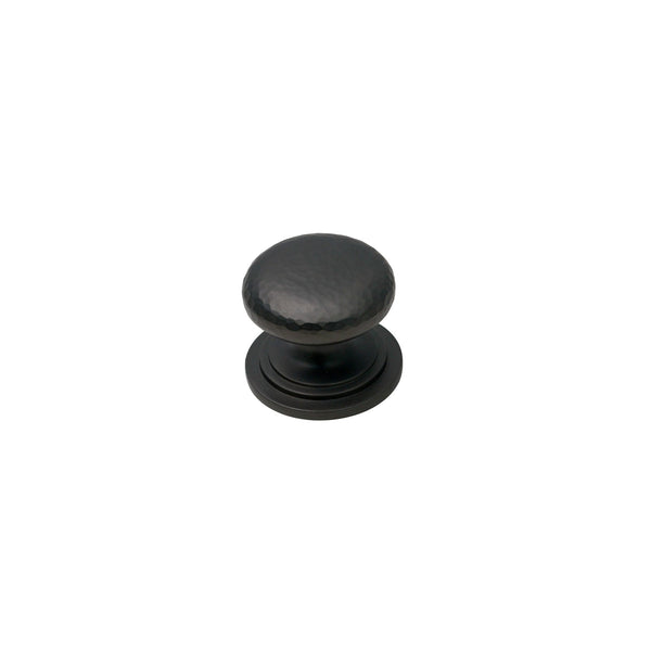  Image of 37mm Matt Bronze Hammered Victorian Cabinet Knobs
