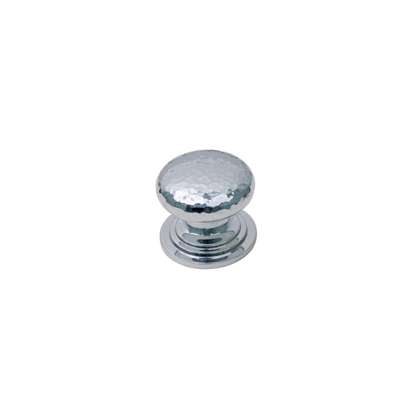  Image of 37mm Polished Chrome Hammered Victorian Cabinet Knobs