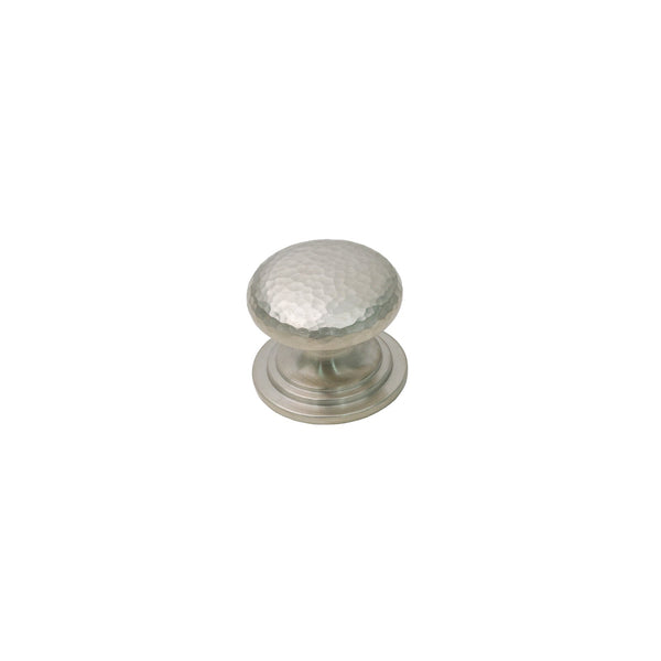 Image of 37mm Satin Nickel Hammered Victorian Cabinet Knobs