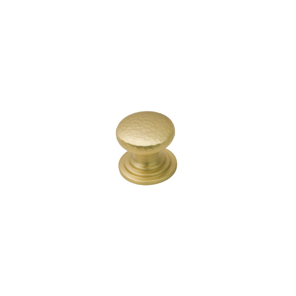  Image of 31mm Satin Brass Hammered Victorian Cabinet Knobs