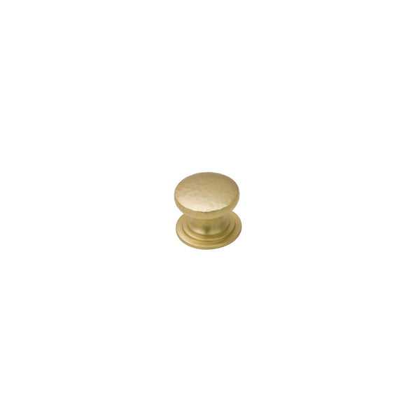  Image of 24mm Satin Brass Hammered Victorian Cabinet Knobs