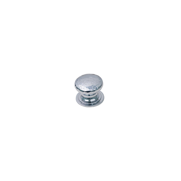  Image of 24mm Polished Chrome Hammered Victorian Cabinet Knobs