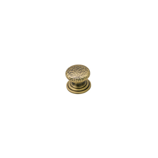  Image of 24mm Antique Brass Hammered Victorian Cabinet Knobs