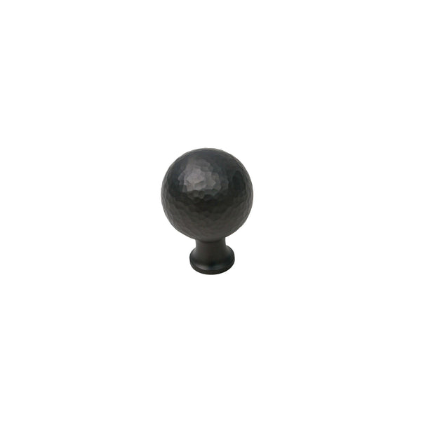  Image of Large Matt Bronze Hammered Ball Cabinet Knobs