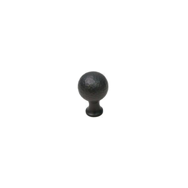  Image of Small Matt Bronze Hammered Ball Cabinet Knobs