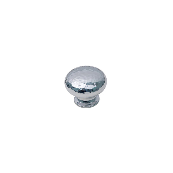  Image of 38mm Polished Chrome Hammered Mushroom Cabinet Knobs