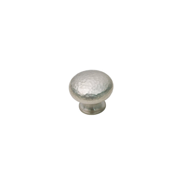  Image of 38mm Satin Nickel Hammered Mushroom Cabinet Knobs