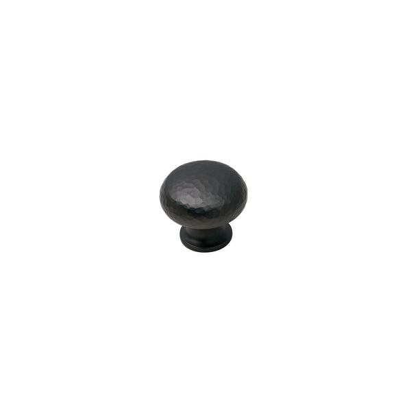 SHOW Image of 33mm Matt Bronze Hammered Mushroom Cabinet Knobs