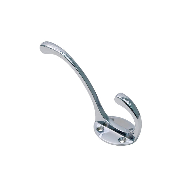  Image of Hammered Classic Coat Hook in Polished Chrome finish