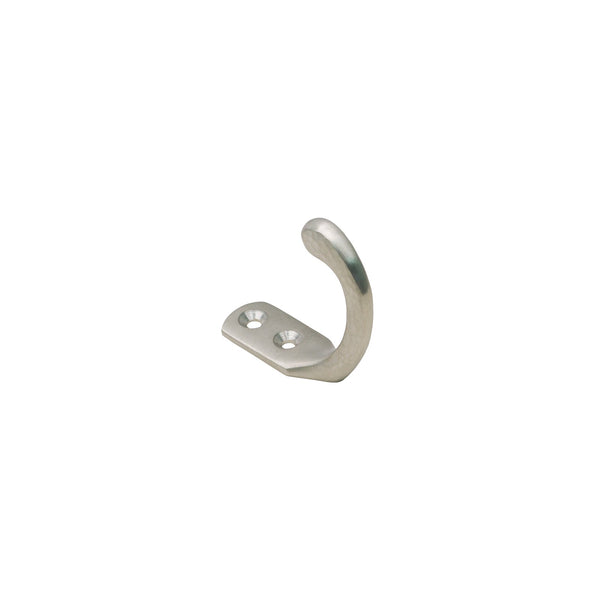 Image of Hammered Single Robe Hook in Satin Nickel finish