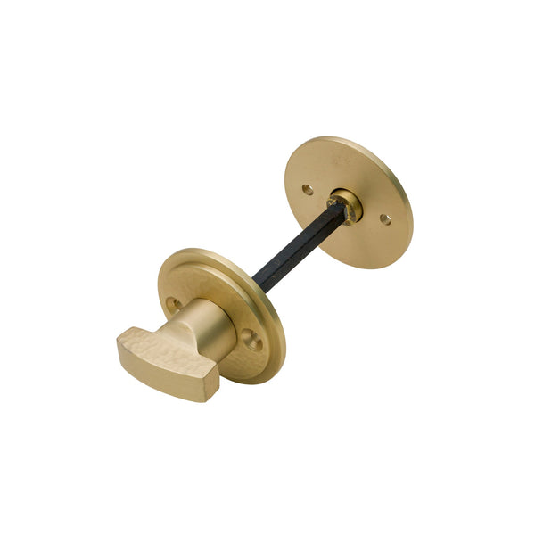  Image of Hammered Bathroom Thumbturn in Satin Brass finish