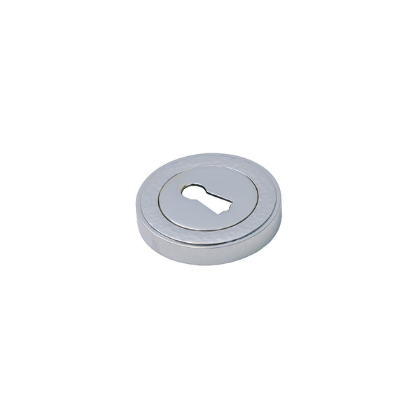  Image of Hammered BSU Escutcheon in Polished Chrome finish